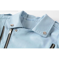 ChaquetasChaqueta de cuero suave con cremalleras