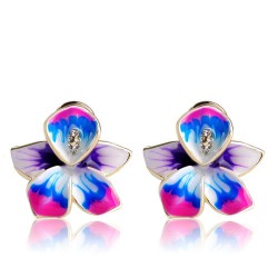 AretesPendientes con flores & cristales