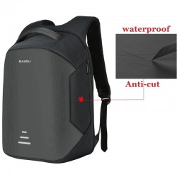 MochilasMochila antirrobo con carga USB - impermeable - bolsa portátil de 15.6 pulgadas