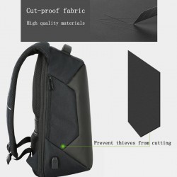 MochilasMochila antirrobo con carga USB - impermeable - bolsa portátil de 15.6 pulgadas