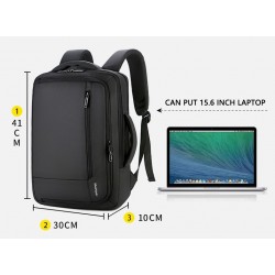 MochilasMochila de viaje impermeable antirrobo - 15.6 pulgadas Bolso portátil con carga USB