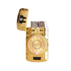 Butane jet cigarette lighter - quartz clock - torchLighters