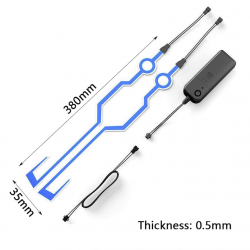 Partes de motosFlashing LED casco strip para moto noche - conjunto
