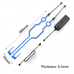 Flashing LED helmet strip for motorcycle night riding - setMotorbike parts