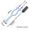 Partes de motosFlashing LED casco strip para moto noche - conjunto