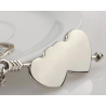 Double heart & arrow - keychainKeyrings