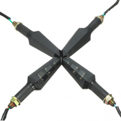 Luces de giro12V LED luz de señal de giro ambar - indicadores de motocicleta 4pcs conjunto