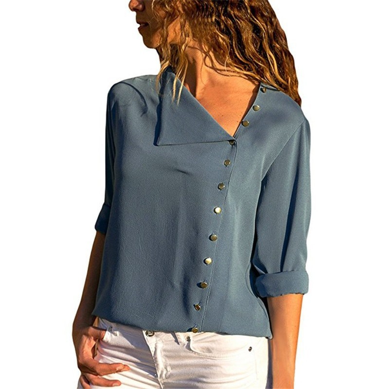 Blusas y camisasElegante blusa chiffon con mangas largas Blusas y camisasElegante blusa chiffon con mangas largas