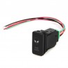 12V-24V SPST push button rocker switch - alien light for ToyotaLights & lighting