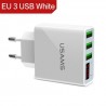 3.4A smart fast 3 port USB charger with LED display - EU plugChargers