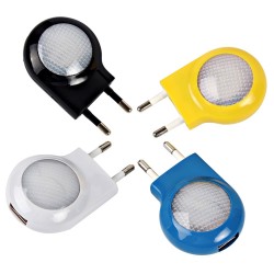 ApliquesLed - luz mini pared con cargador USB - enchufe UE