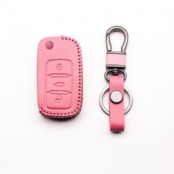 LlavesCubierta de cuero clave para Volkswagen Polo B5, B6, Golf 4, 5, 6, Jetta, MK6, Tiguan