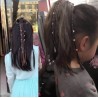 PelucaHilo hecho a mano para niños - banda de pelo elástico con cuentas