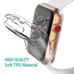 Estuche de protección ultradelgado de TPU HD para Apple Watch 1-2-3-4-5 - 38 mm - 40 mm - 42 mm - 44 mm