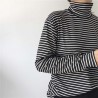 Hoodies & JerséisCasual - suéter de manga larga - cuello de tortuga rayado