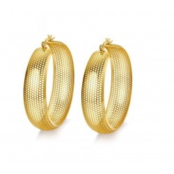 Hollow gold hoops - stainless steel earrings