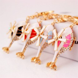 Crystal golden helicopter - keychainKeyrings