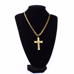CollaresOro collar de acero inoxidable con cruz