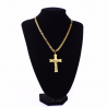CollaresOro collar de acero inoxidable con cruz