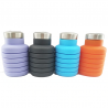 Herramientas de supervivenciabotella de agua de silicona plegable 500 ml