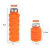 Herramientas de supervivenciabotella de agua de silicona plegable 500 ml