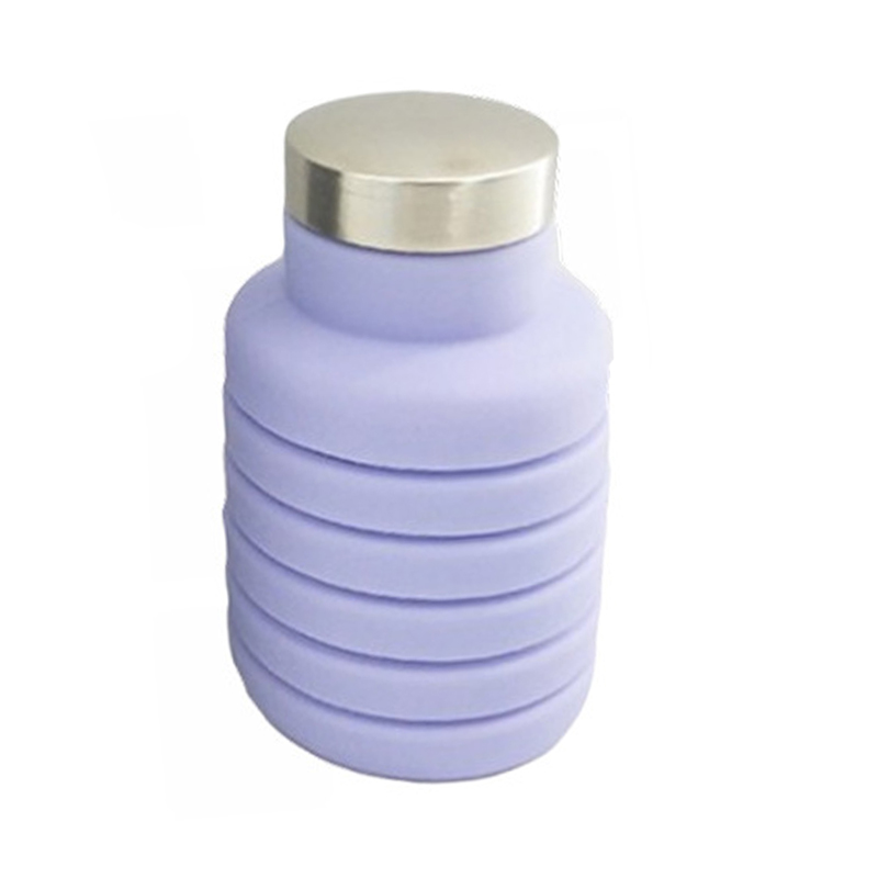 Herramientas de supervivenciabotella de agua de silicona plegable 500 ml