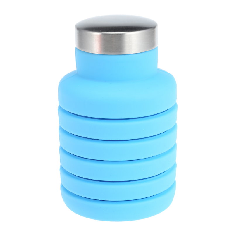 Herramientas de supervivenciabotella de agua de silicona plegable 500 ml