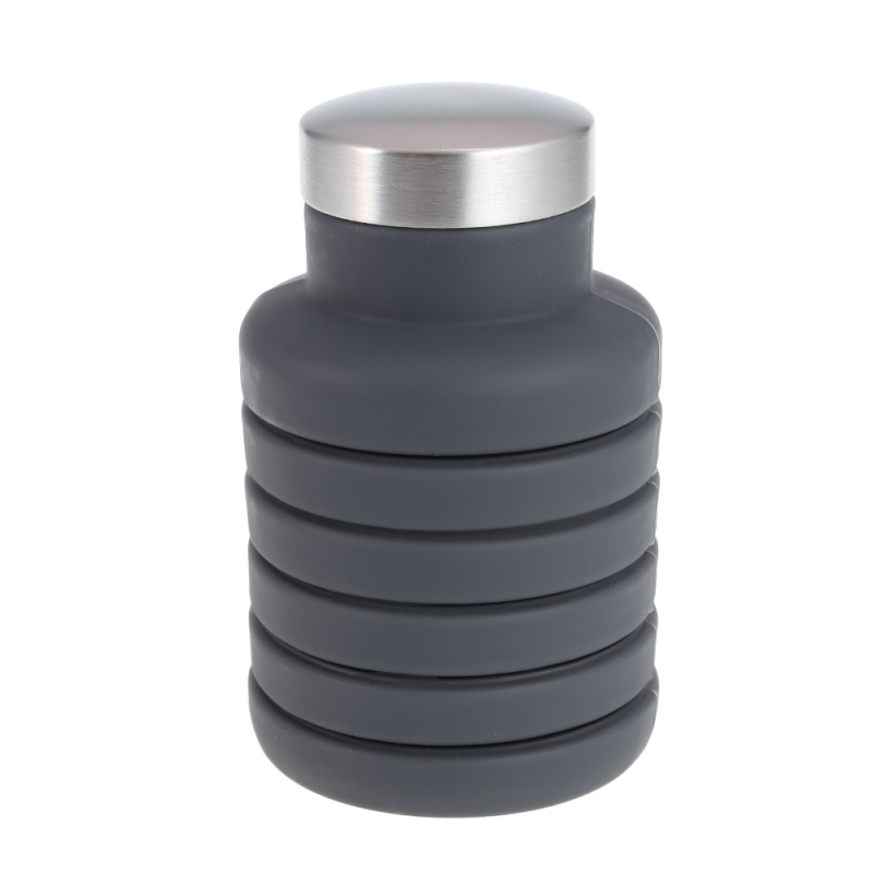 Herramientas de supervivenciabotella de agua de silicona plegable 500 ml