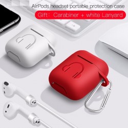 AuricularesFunda para auriculares de silicona suave para Apple AirPods con gancho