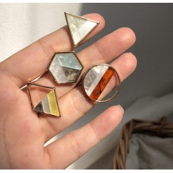 AretesPendientes acrílicos geométricos