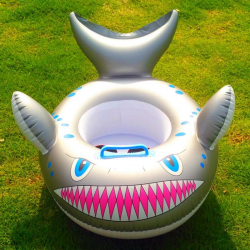 Cartoon shark - inflatable baby swimming ring - seat with handleSwimming