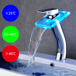 LED waterfall basin faucetFaucets