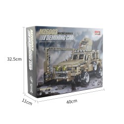CarrosMoFun MZ6003 2.4G 1/12 camión de autoconstrucción militar RC bloque 768 piezas