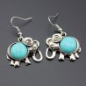 Conjuntos de joyasCollar & pendientes con el elefante azul antiguo - conjunto de joyas
