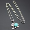 Conjuntos de joyasCollar & pendientes con el elefante azul antiguo - conjunto de joyas