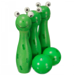 Bebé y niñosBolos de madera con bolas con forma animal - juguete