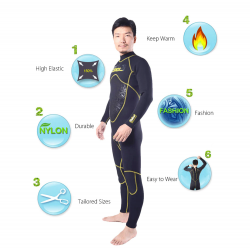 Natacióntraje de buceo de 3 mm - traje de baño completo de neopreno