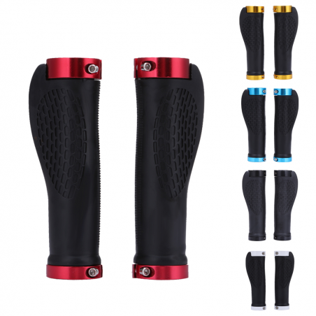 Anti-skid rubber - handlebar grips - for MTB bike - lock-on ends - 2 piecesBicycle