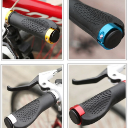 Anti-skid rubber - handlebar grips - for MTB bike - lock-on ends - 2 piecesBicycle