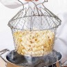 CocinaCargador plegable - cesta de cocción de malla de acero inoxidable