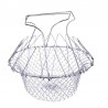 CocinaCargador plegable - cesta de cocción de malla de acero inoxidable