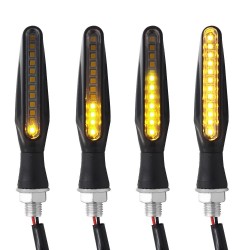 Luces de giro12 LED - luces de señal de giro de motocicleta - indicadores para Kawasaki " Harley 2 pcs