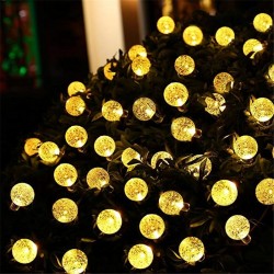 NavidadBolas de cristal LED solar - luces de Navidad impermeables