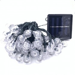 NavidadBolas de cristal LED solar - luces de Navidad impermeables