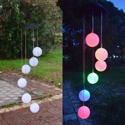 Tiras de LEDLámpara de viento solar LED chimes luz - bolas colgantes - lámpara