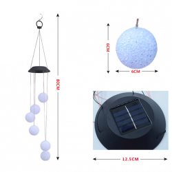 Tiras de LEDLámpara de viento solar LED chimes luz - bolas colgantes - lámpara