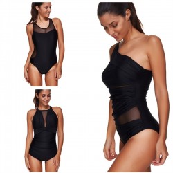 One-piece mesh swimsuit with push upBeachwear