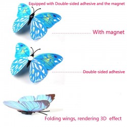 3D butterflies wall stickers - fridge magnets - 12 piecesWall stickers