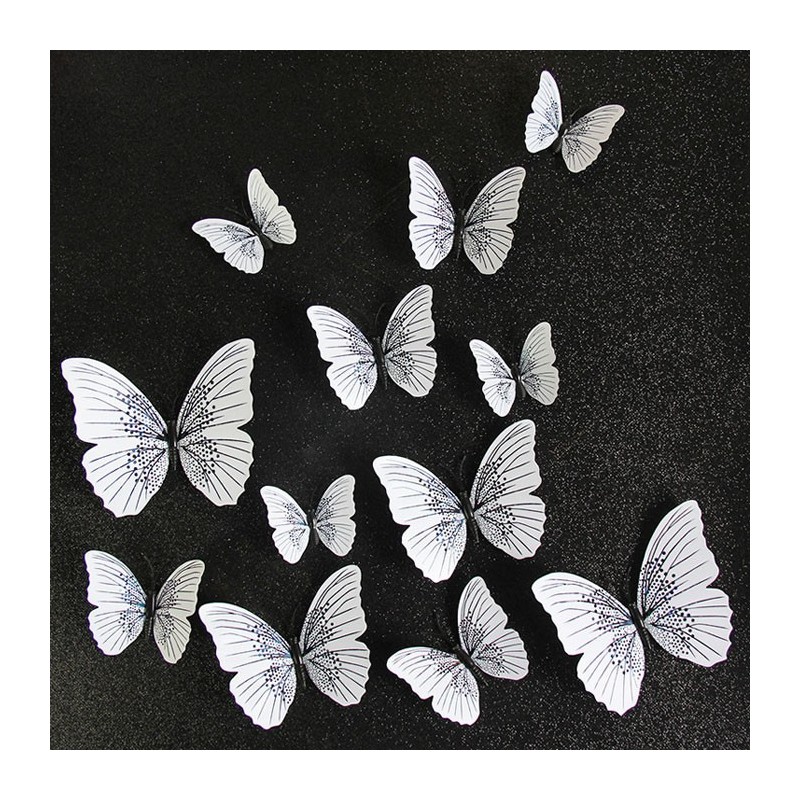 3D butterfly - wall sticker with magnet 12 piecesWall stickers