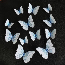 Pegatinas de paredmariposa 3D - pegatina de pared con imán 12 piezas